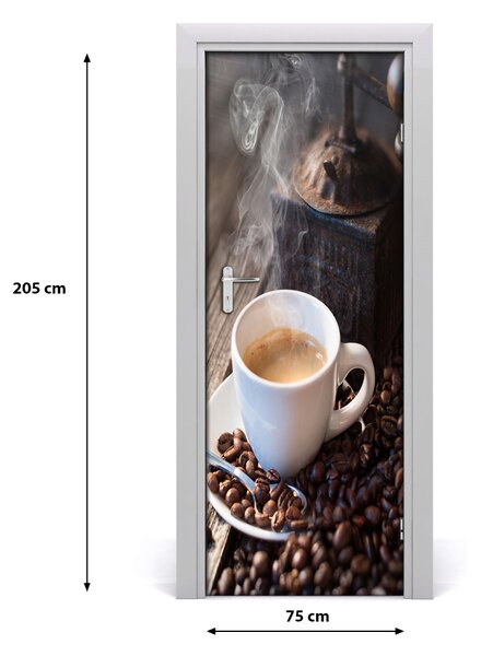 Autocolante pentru usi ceașcă de cafea