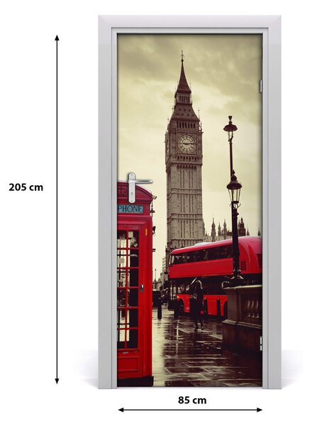Autocolante pentru usi Ușă autoadeziv pe Big Ben, Londra