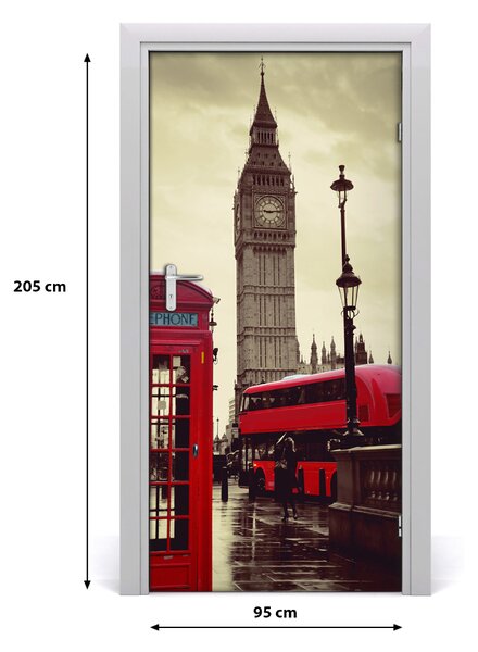 Autocolante pentru usi Ușă autoadeziv pe Big Ben, Londra
