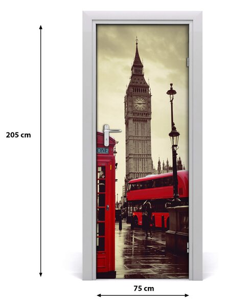 Autocolante pentru usi Ușă autoadeziv pe Big Ben, Londra