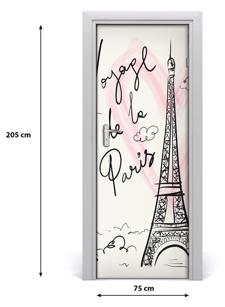 Autocolante pentru usi Turnul Eiffel din Paris