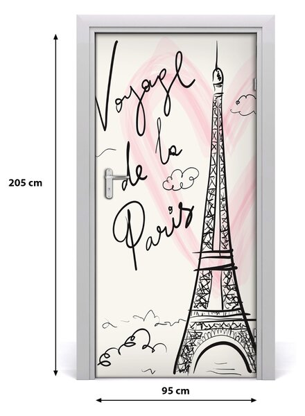 Autocolante pentru usi Turnul Eiffel din Paris