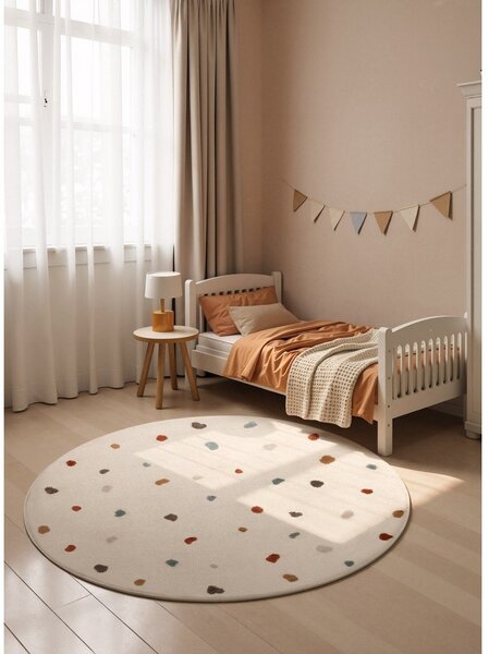Covor pentru copii crem ø160 cm Funny Dots – Hanse Home
