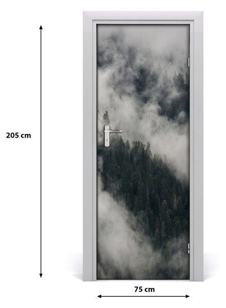 Autocolante pentru usi Cloud peste pădure