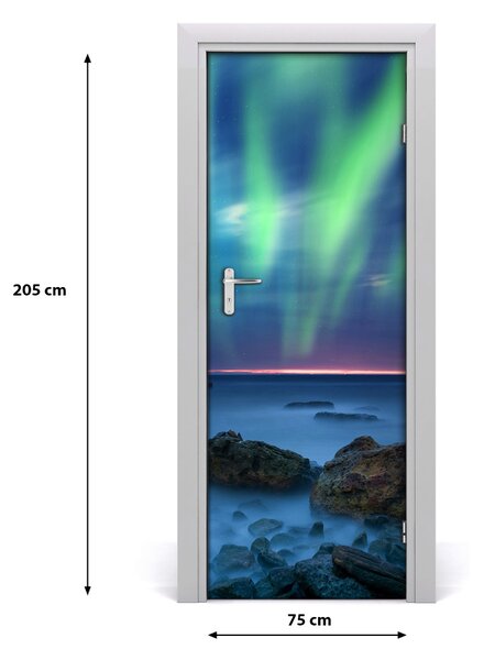 Autocolante pentru usi Aurora boreala