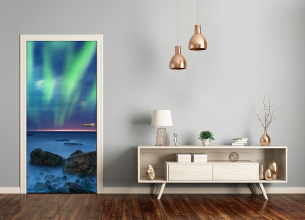 Autocolante pentru usi Aurora boreala
