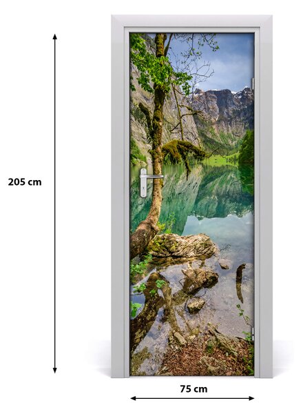 Autocolante pentru usi Lacul în munți