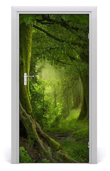 Autocolante pentru usi jungla tropicala