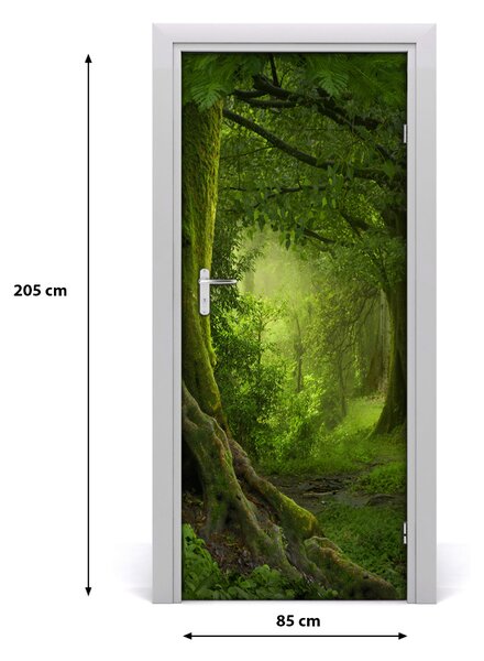 Autocolante pentru usi jungla tropicala