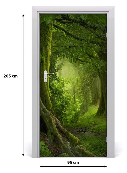 Autocolante pentru usi jungla tropicala