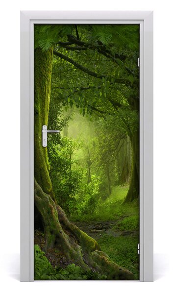 Autocolante pentru usi jungla tropicala