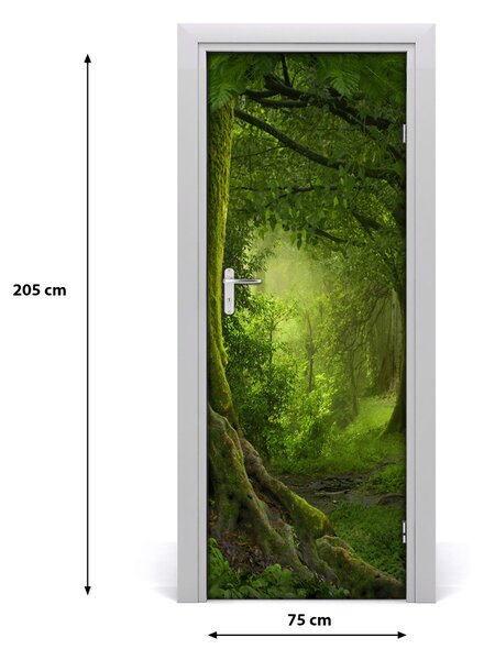 Autocolante pentru usi jungla tropicala