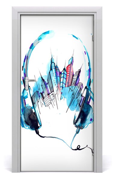 Autocolante pentru usi city Music
