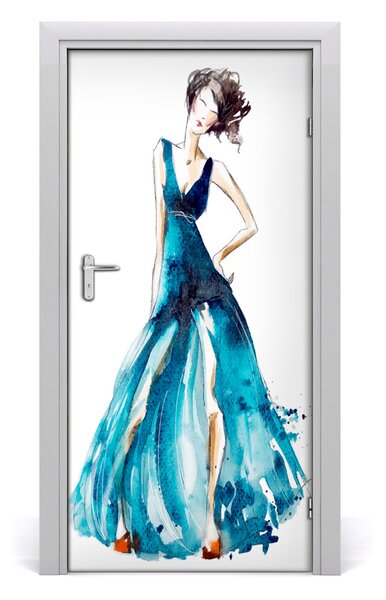Autocolante pentru usi ilustrare de moda