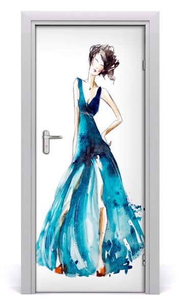 Autocolante pentru usi ilustrare de moda