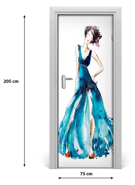 Autocolante pentru usi ilustrare de moda