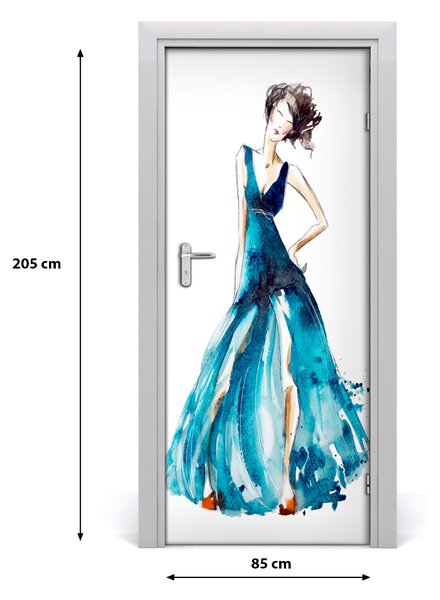 Autocolante pentru usi ilustrare de moda