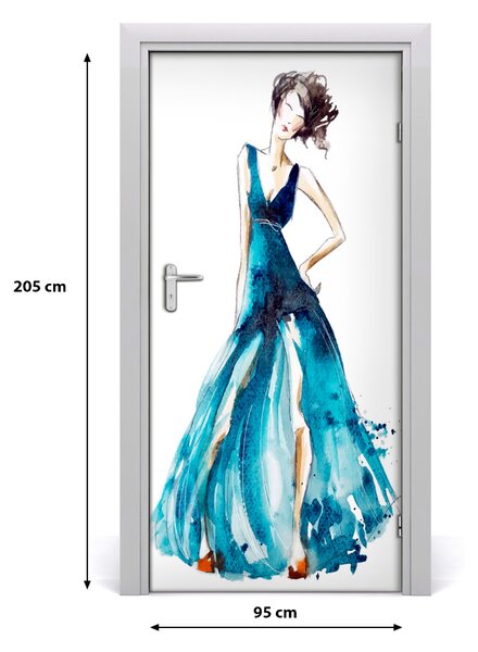 Autocolante pentru usi ilustrare de moda