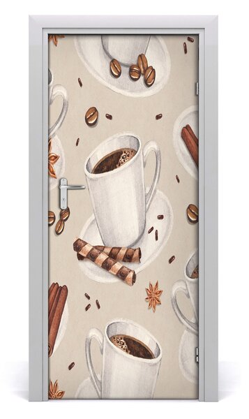 Autocolante pentru usi ceașcă de cafea