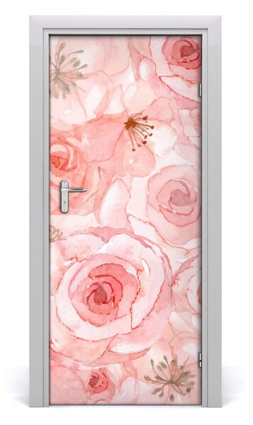 Autocolante pentru usi model floral