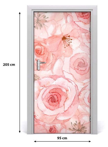 Autocolante pentru usi model floral