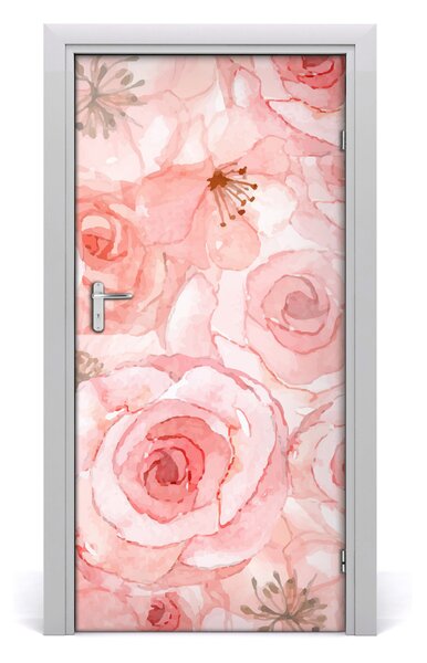 Autocolante pentru usi model floral