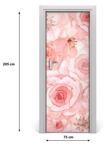 Autocolante pentru usi model floral