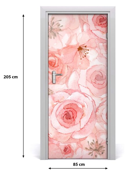Autocolante pentru usi model floral