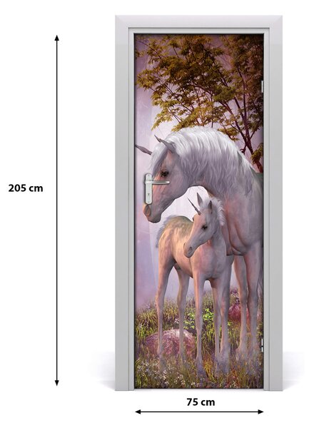 Autocolante pentru usi perete unicorni