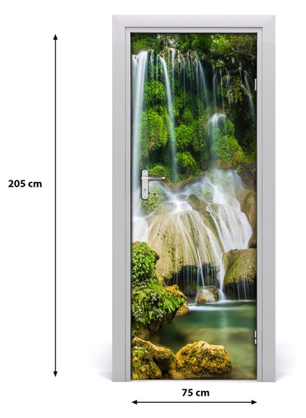 Autocolante pentru usi Cascada din junglă