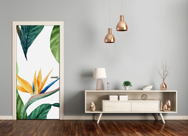 Autocolante pentru usi Strelitzia reginae