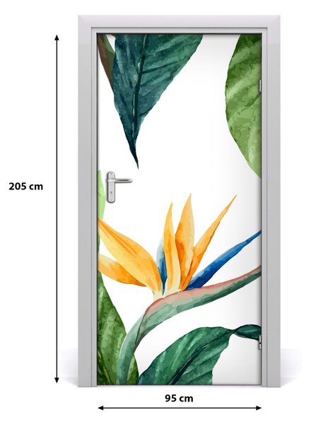 Autocolante pentru usi Strelitzia reginae