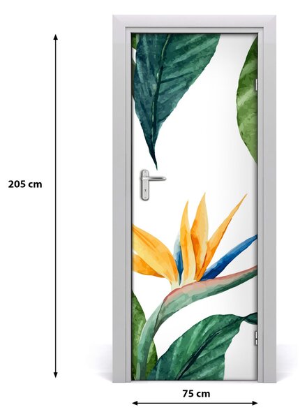 Autocolante pentru usi Strelitzia reginae