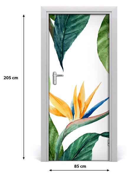 Autocolante pentru usi Strelitzia reginae