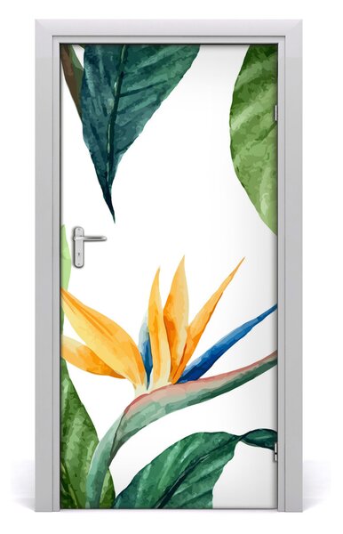 Autocolante pentru usi Strelitzia reginae