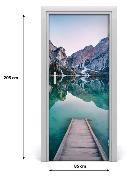 Autocolante pentru usi Ușă autoadeziv pe Mountain Lake