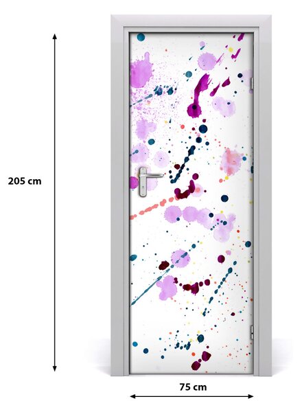 Autocolante pentru usi pete colorate