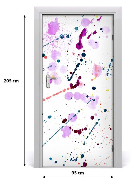 Autocolante pentru usi pete colorate