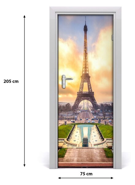Autocolante pentru usi usa autoadeziv Turnul Eiffel