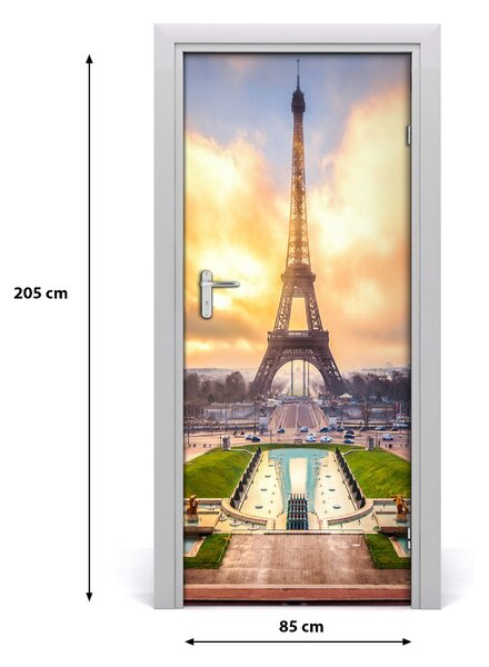 Autocolante pentru usi usa autoadeziv Turnul Eiffel