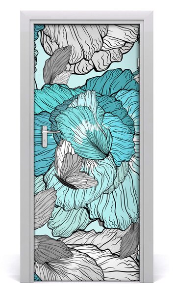 Autocolante pentru usi model floral