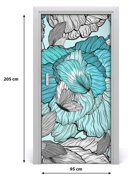 Autocolante pentru usi model floral