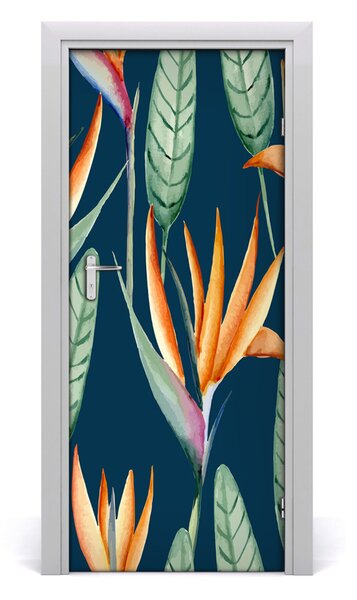 Autocolante pentru usi Strelitzia reginae