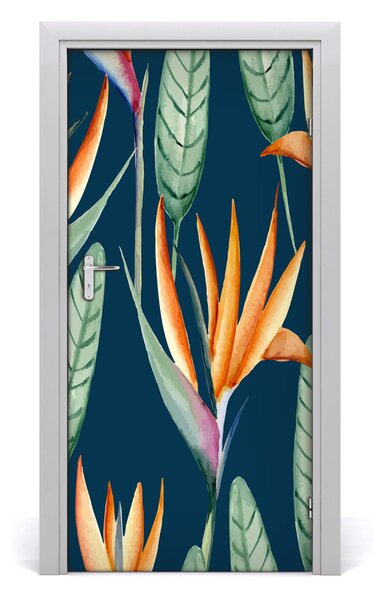 Autocolante pentru usi Strelitzia reginae