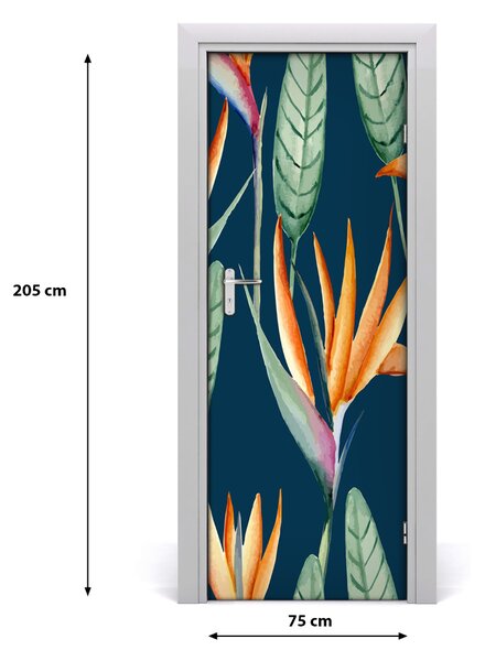 Autocolante pentru usi Strelitzia reginae