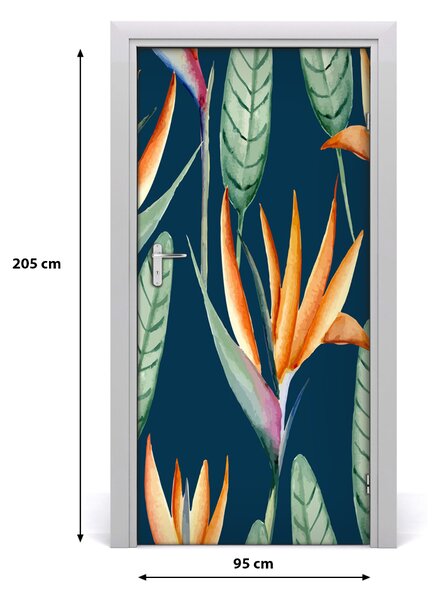 Autocolante pentru usi Strelitzia reginae