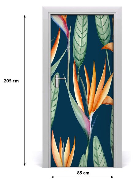 Autocolante pentru usi Strelitzia reginae