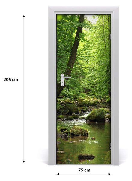 Autocolante pentru usi Râul în pădure