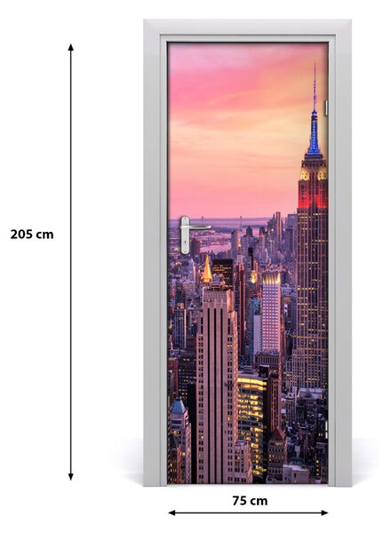 Autocolante pentru usi Auto-adeziv New York, la ușa de vest