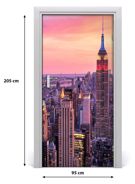 Autocolante pentru usi Auto-adeziv New York, la ușa de vest